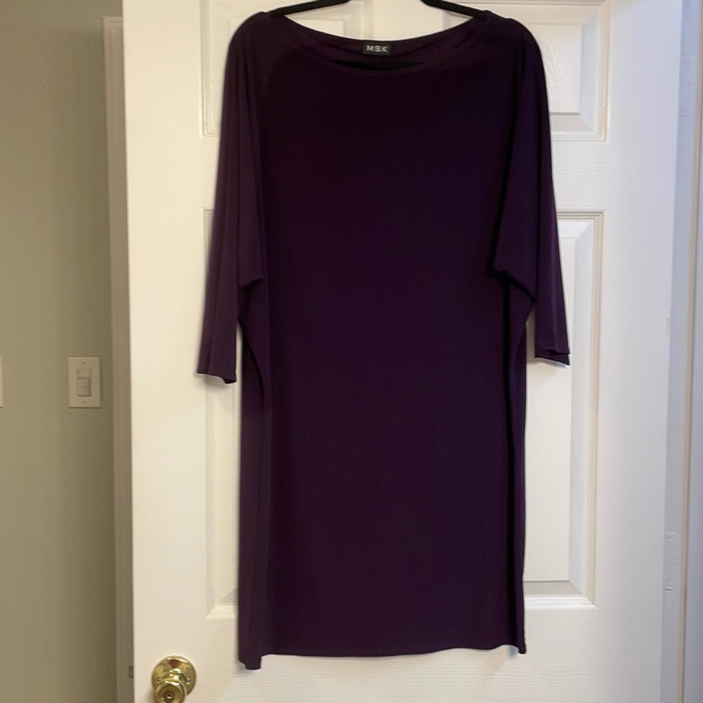 2X Beautiful Plum color With Raglan Sleeves, Dress, always flattering MSK